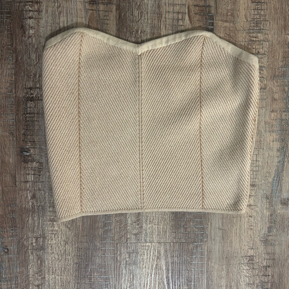 Aerie Tan Strapless Top, Size XL